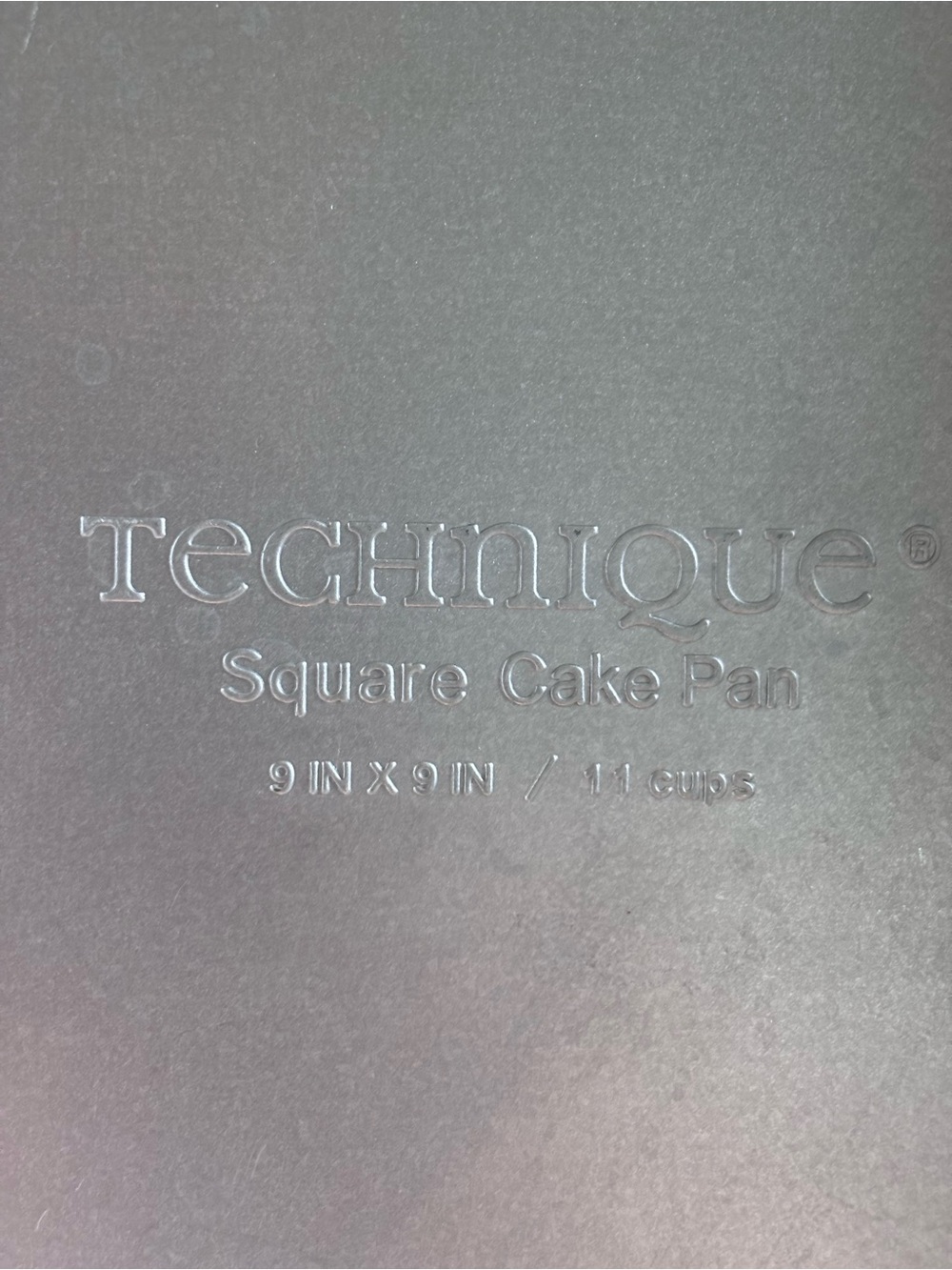 Technique Square Cake Pan - Silver 9” x 9”